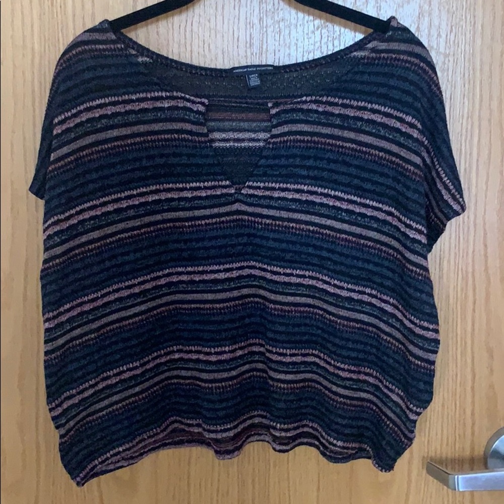 American Eagle Short Sleeve Sweater Top (small)